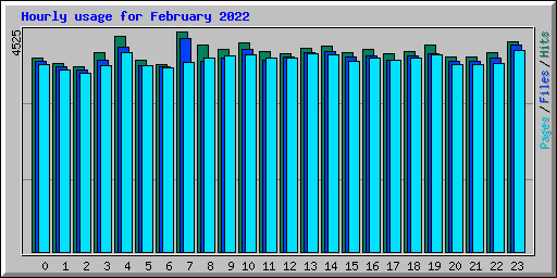 Hourly usage for February 2022