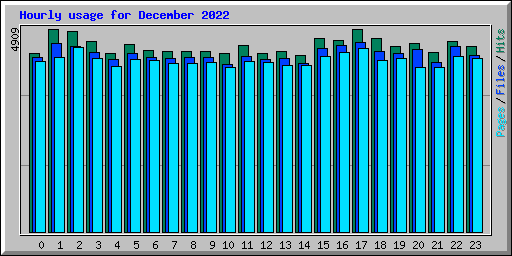 Hourly usage for December 2022