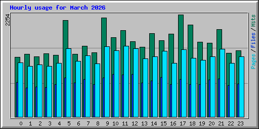 Hourly usage for March 2026
